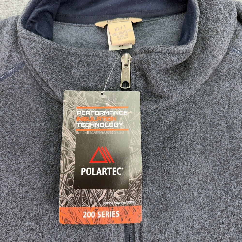 Duluth Trading Pullover Men's XLT Tall Blue Fleece Polartec 200 1/4 Zip - Picture 4 of 11